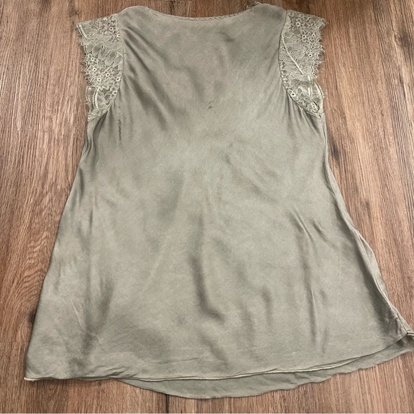 Unbranded Satin Lace Blouse Women’s Small Grey Cami Romantic Fairy Made In Italy - Picture 3 of 9